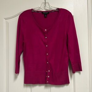 WHBM pink cardigan sweater medium